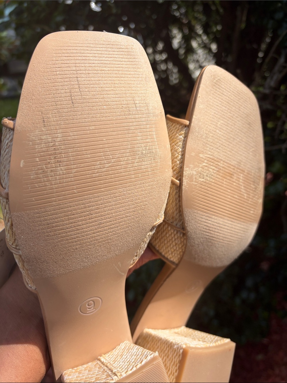 a new day Tan Woven Block Heel Slide with Crystal Buckle - Picture 9 of 12